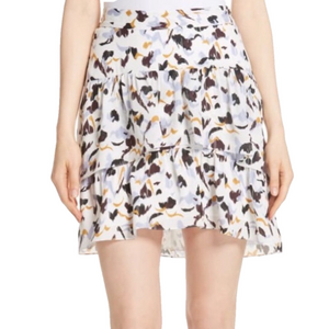 A.L.C. Women Size 0 Silk Chiffon Ruffle Tiered Baxter‎ Short Skirt Feminine